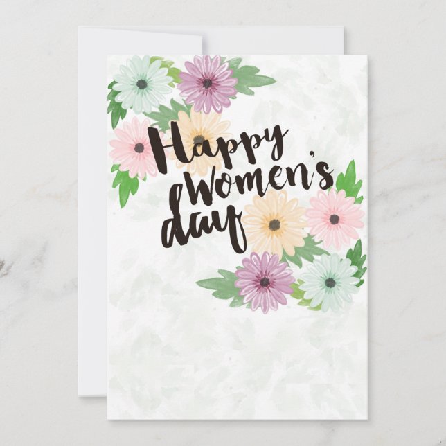 Tarjeta de felicitación por el Día de la Mujer (Anverso)