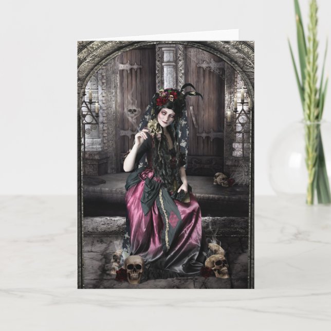 Tarjeta de felicitación por el día de los muertos (Anverso)