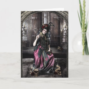 Tarjeta de felicitación por el día de los muertos