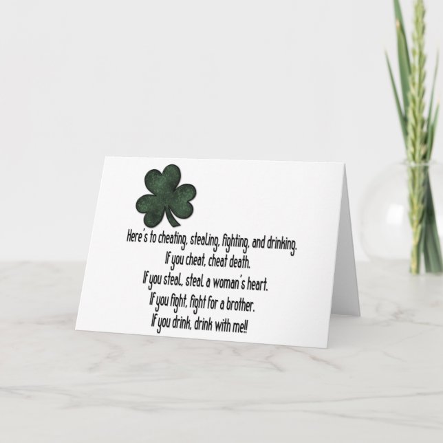 Tarjeta de felicitación por el Día de San Patricio (Anverso)