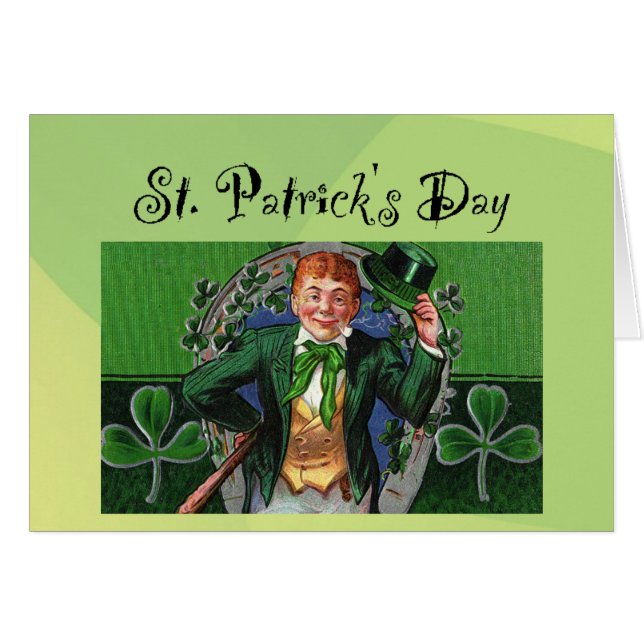 Tarjeta de felicitación por el Día de San Patricio (Anverso (Horizontal))
