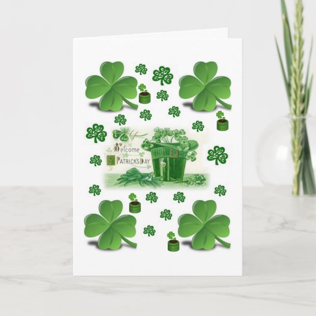 Tarjeta de felicitación por el Día de San Patricio (Anverso)