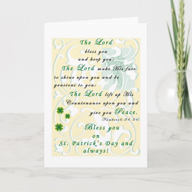 Tarjeta de felicitación por el Día de San Patricio (Anverso)