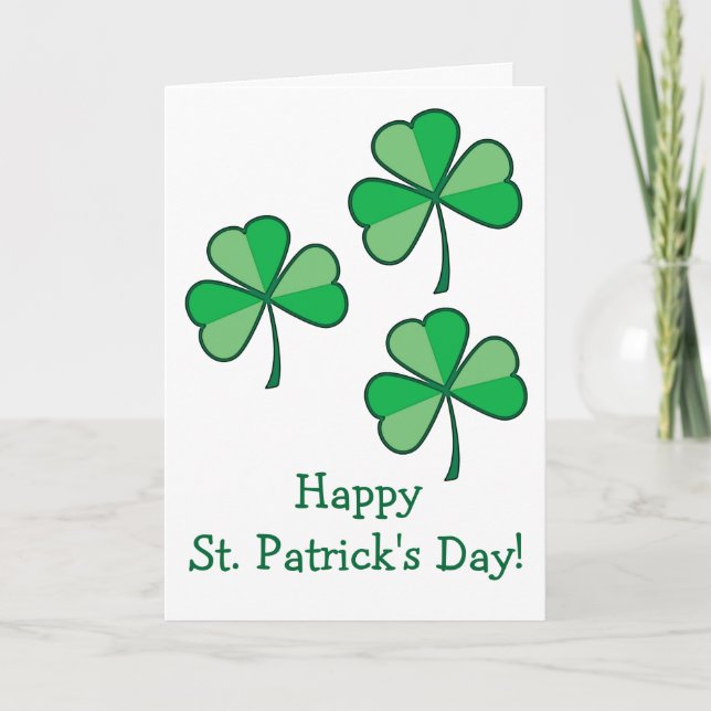 Tarjeta de felicitación por el Día de Shamrock St. (Anverso)