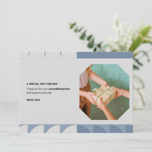 Tarjeta de felicitación por el Día del Padre (Anverso de pie)
