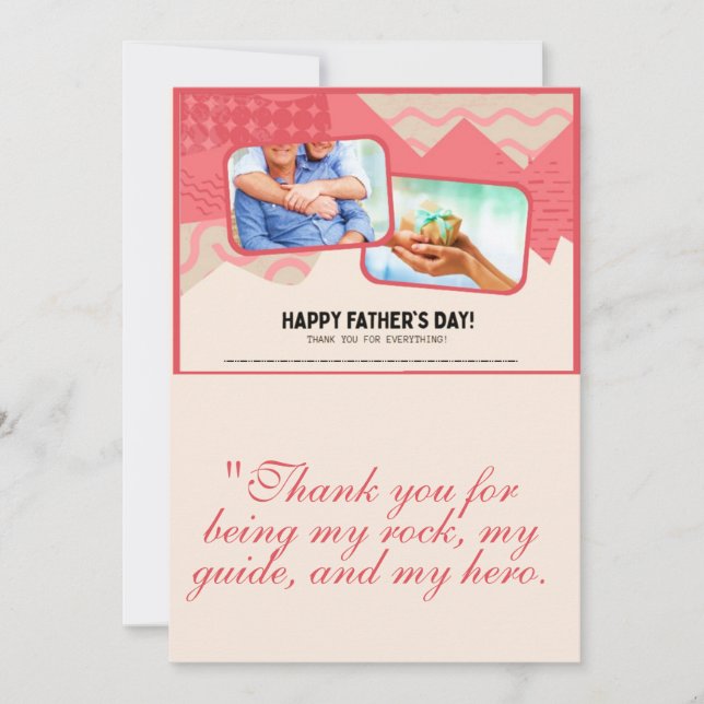 Tarjeta de felicitación por el Día del Padre (Anverso)