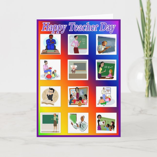 Tarjeta de felicitación por el día del profesor 9 (Anverso)