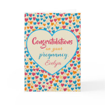 Tarjeta de felicitación por embarazo de personaliz