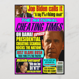 Tarjeta de felicitación por escándalo de Obama