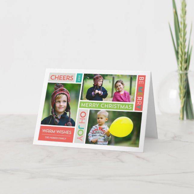 Tarjeta de felicitación por festividad alegre y br (Anverso)