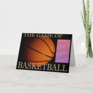 Tarjeta de felicitación por foto de baloncesto