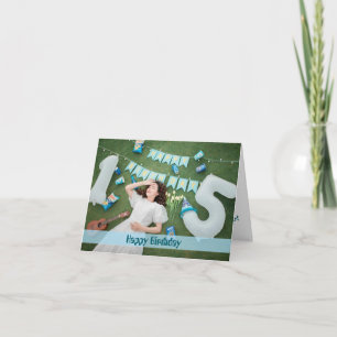 Tarjeta de felicitación por foto de cumpleaños con