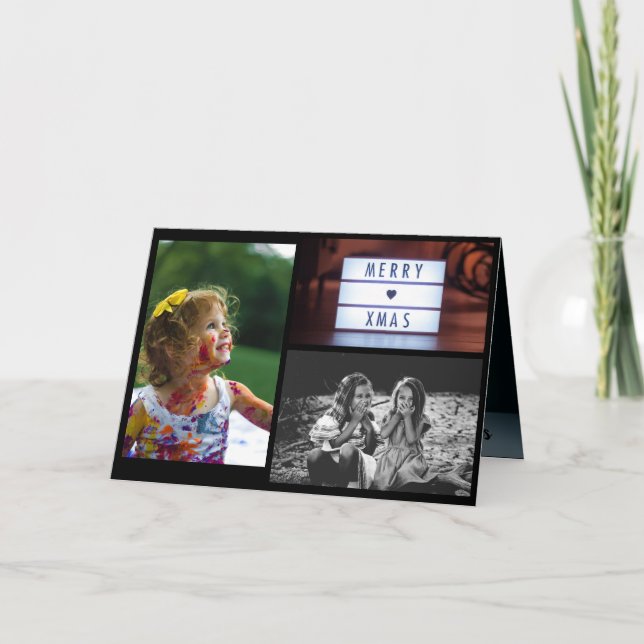 Tarjeta de felicitación por foto de familia de nav (Anverso)