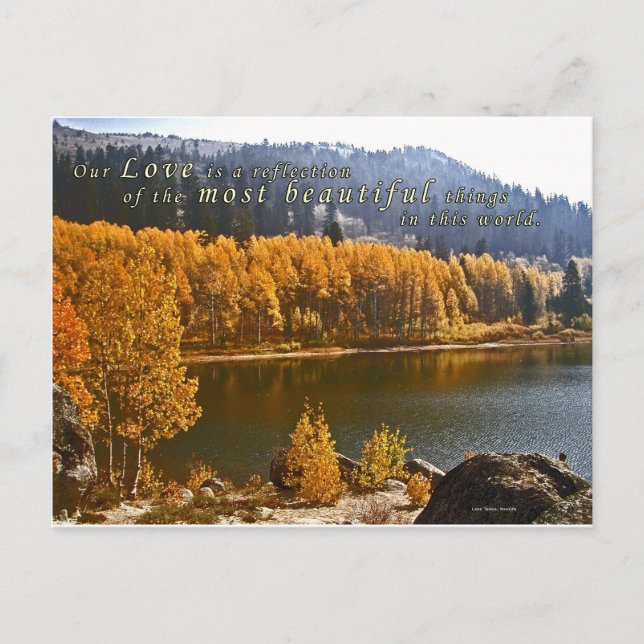 Tarjeta de felicitación por foto de Lake Tahoe (Anverso)