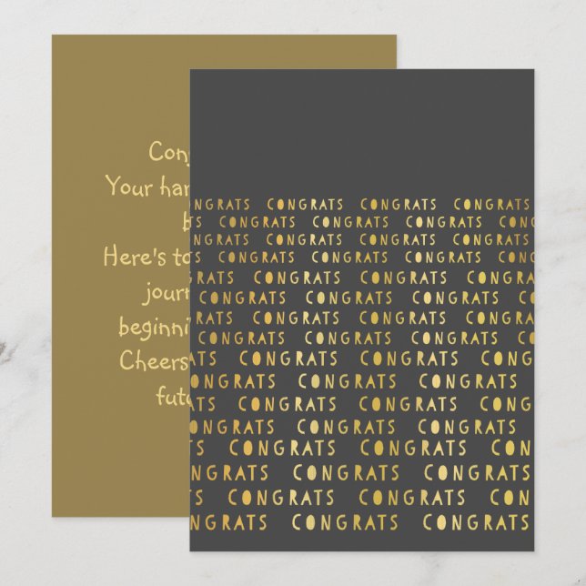 Tarjeta de felicitación por graduación escolar (Anverso / Reverso)