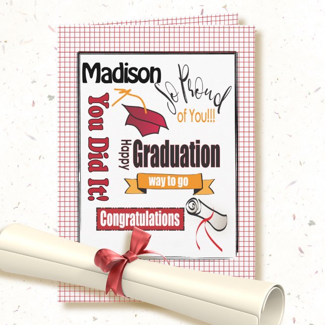 Tarjeta de Felicitación por Graduación para Person (Subido por el creador)