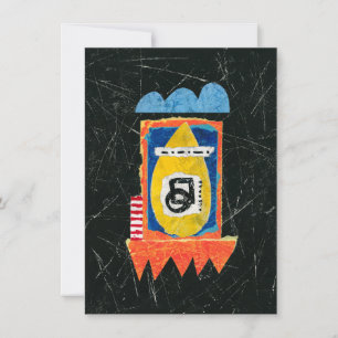 Tarjeta de felicitación por grito feliz - Arte abs