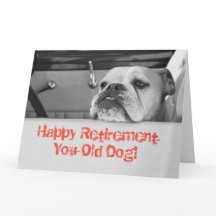 Tarjeta de felicitación por jubilación grande Bull