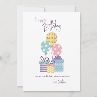 Tarjeta de felicitación por la felicidad de cumple