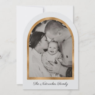 Tarjeta de felicitación por la foto de navidad par