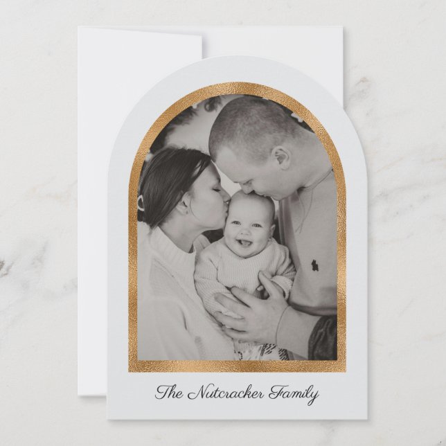 Tarjeta de felicitación por la foto de navidad par (Anverso)