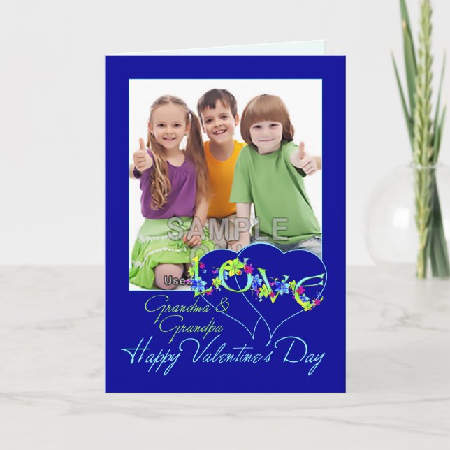 Tarjeta de felicitación por la foto de Valentine e (Anverso)