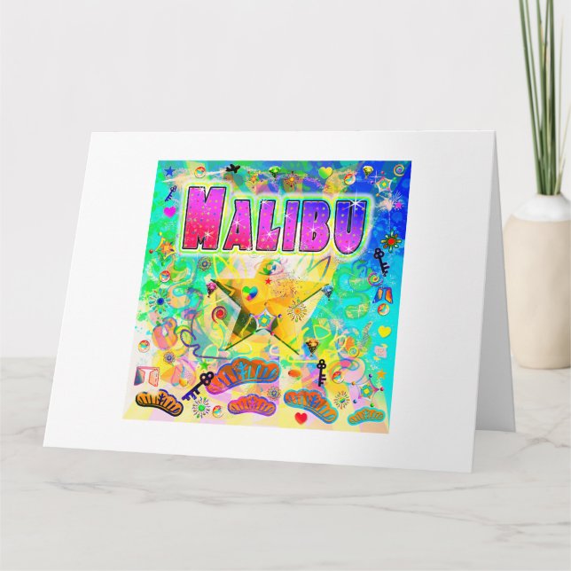 Tarjeta de felicitación por la hora de Malibu Epoc (Anverso)
