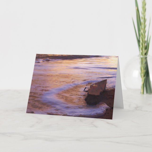 Tarjeta de felicitación por la mañana a la deriva (Anverso)