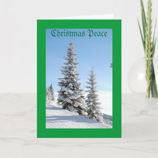 Tarjeta de felicitación por la paz para navidades (Anverso)