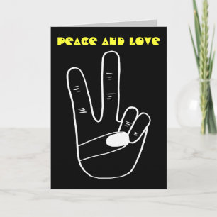 Tarjeta de felicitación por la paz y el amor (logo