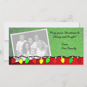 Tarjeta de felicitación por las luces y las fotos
