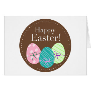 Tarjeta de felicitación por los huevos de pascua
