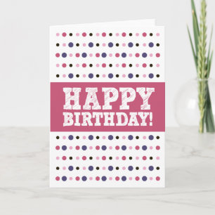 Tarjeta de felicitación por los números de cumplea