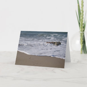 Tarjeta de felicitación por mar y playa
