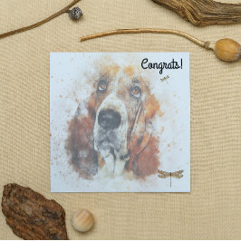 Tarjeta de felicitación por nuevo perro mascota