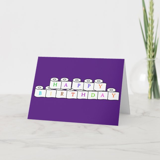 Tarjeta de felicitación por papel higiénico de cum (Anverso)