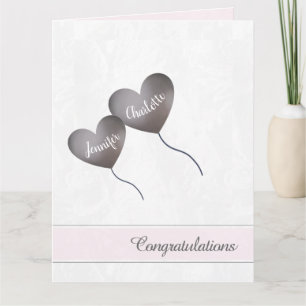 Tarjeta de felicitación por parto rosa para chica 