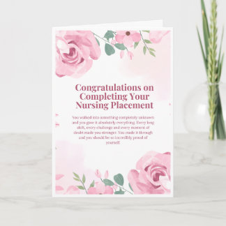 Tarjeta de Felicitación por Práctica de Enfermería