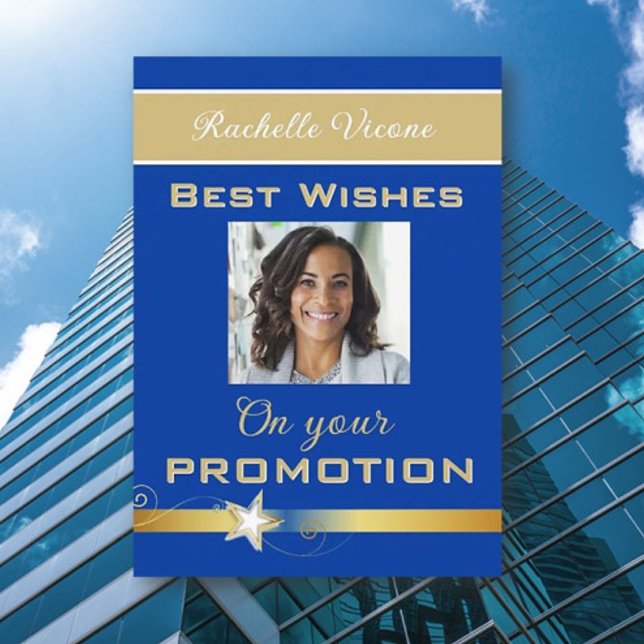 Tarjeta de felicitación por promoción con foto (Subido por el creador)