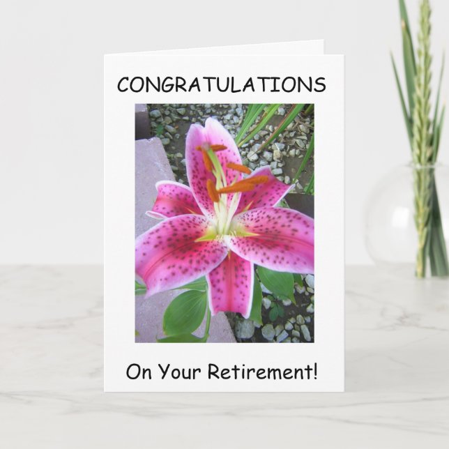 Tarjeta de felicitación por retiro (Anverso)