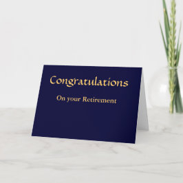 Tarjeta de felicitación por retiro
