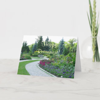 Tarjeta de felicitación por retiro de jardín inglé