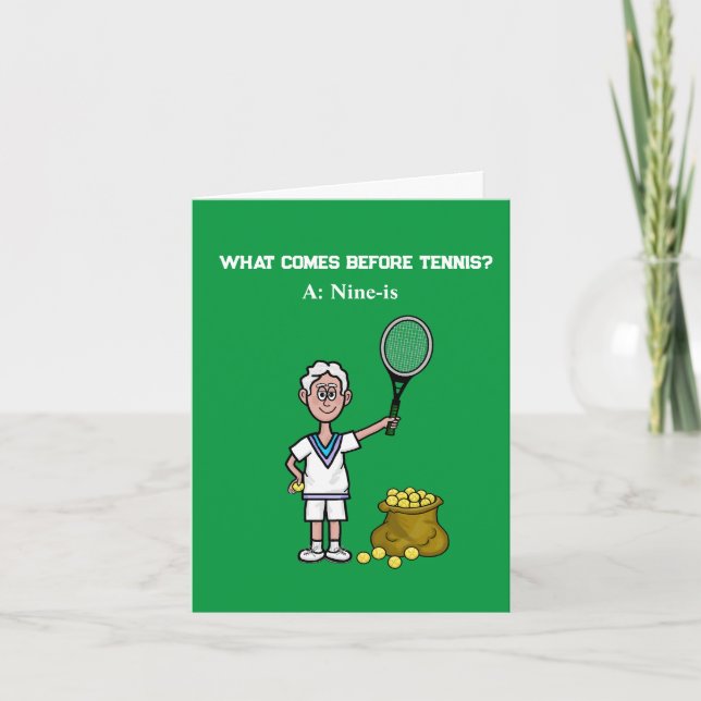 Tarjeta de felicitación por retiro de tenis (Anverso)