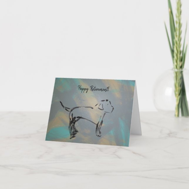 Tarjeta de felicitación por retiro en blanco dentr (Anverso)