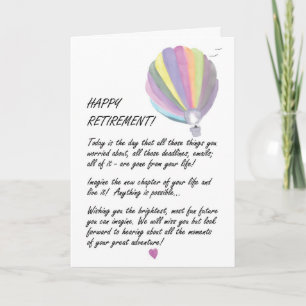 Tarjeta de felicitación por retiro feliz