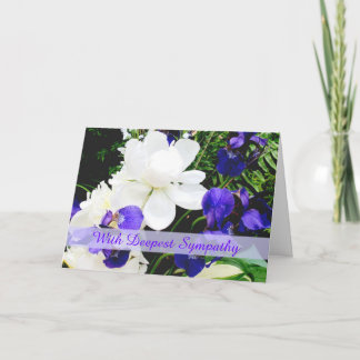 Tarjeta de felicitación por simpatía de Peonies e
