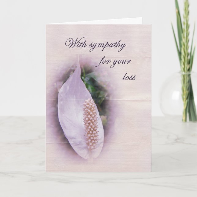 Tarjeta de felicitación por simpatía - White Anthu (Anverso)