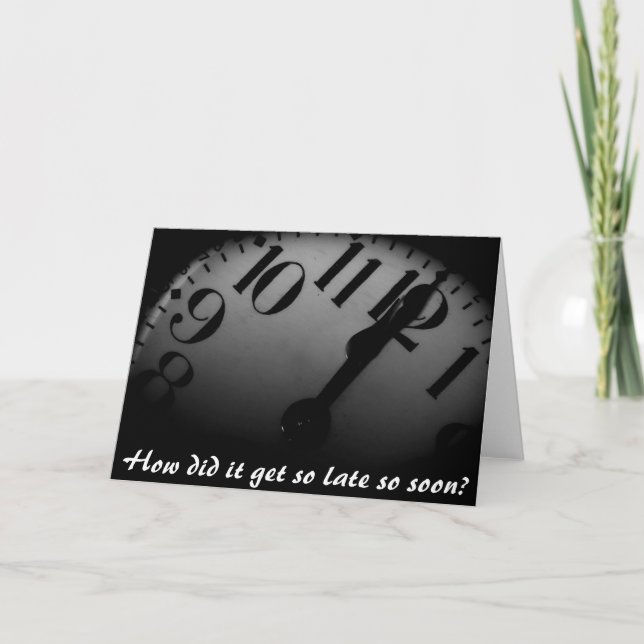 Tarjeta de felicitación por tiempo (Anverso)