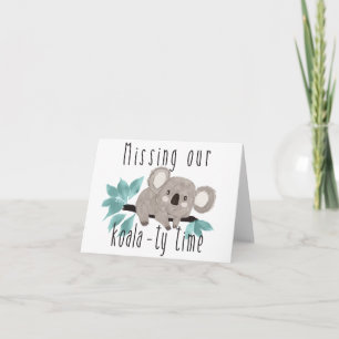 Tarjeta de felicitación por tiempo de Koala-ty