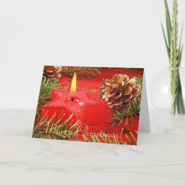 Tarjeta de felicitación por velas de navidades (Anverso)